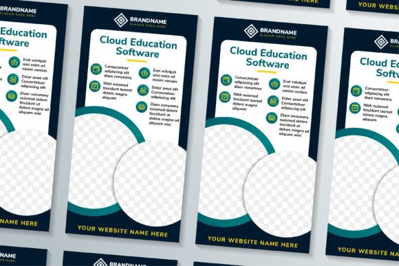 Cloud Education Vertical Banner: Graphics & Print Templates