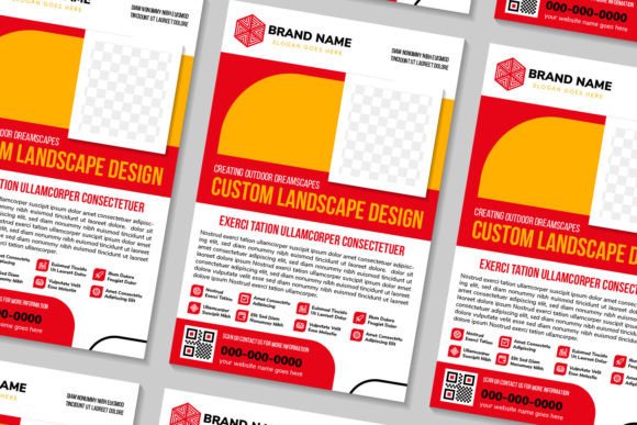 Custom Landscape Vertical Flyer: Graphics & Print Templates