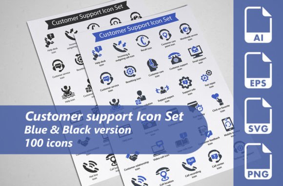 Customer Support Icon Set: A Designer's Review for Embroidery