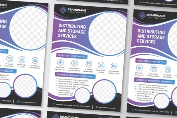 Distributing and Storage Vertical Flyer: Graphics & Print Templates