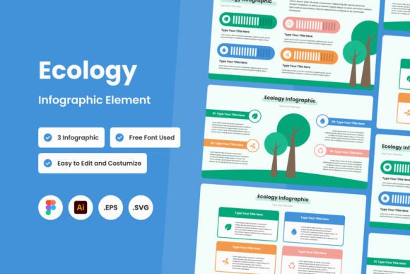 Ecology Infographic Template V2: Graphics for Modern Infographics