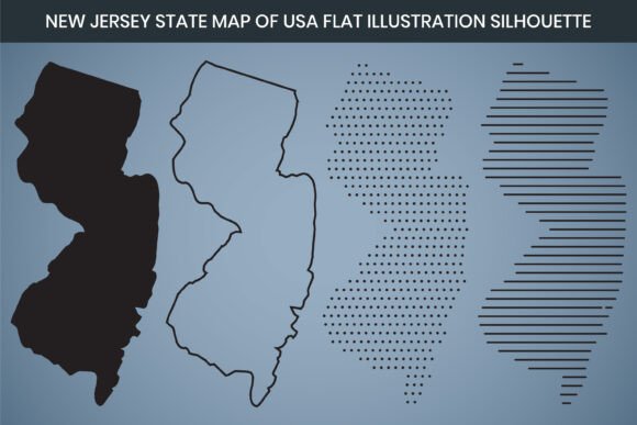 New Jersey Map Graphics & Freebies for Crafters