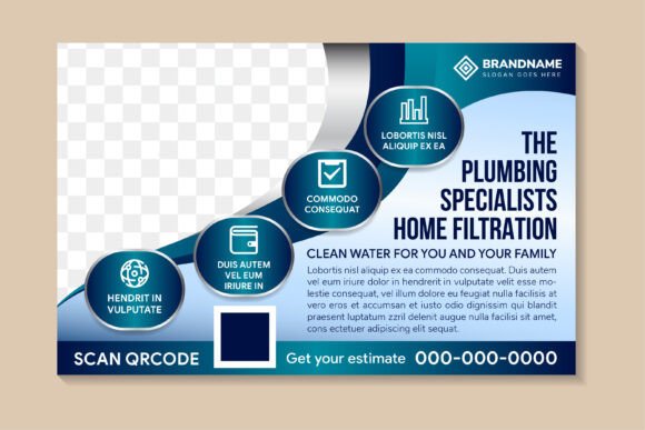 Plumbing Specialists Banner: Graphics & Print Templates