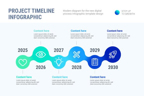 Project Timeline Infographic: Modern Graphics for Infographics