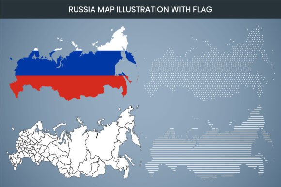 Russia Map Illustration with Flag: Premium Graphics & Freebies