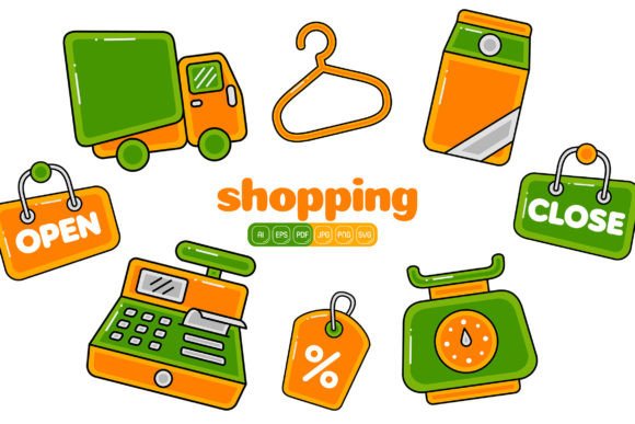 Shopping Vector Pack 03: Essential Graphics and Icons for Makers
