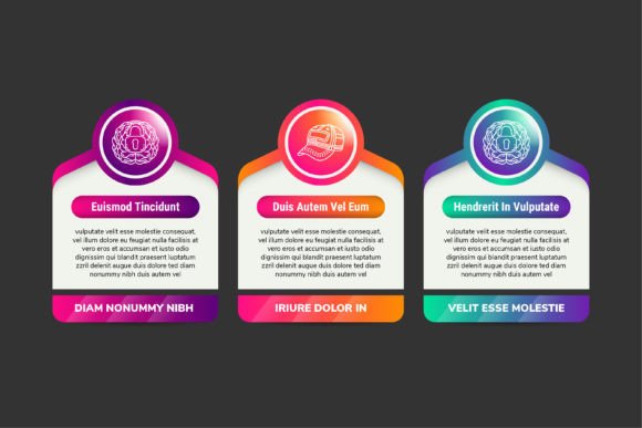 Three Steps Infographic Hexagon: Graphics for Crafters