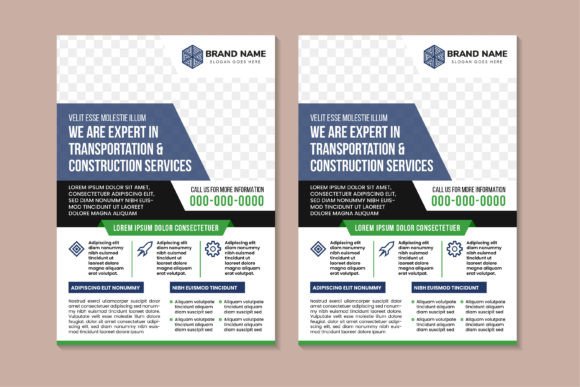 Transportation Vertical Flyer: Graphics & Print Templates