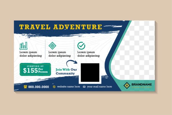 Travel Adventure Banner: Graphics for Social Media Templates