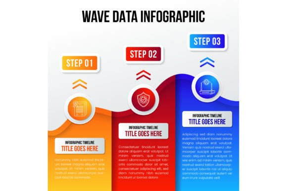 Wave Data Timeline: Modern Graphics for Infographics